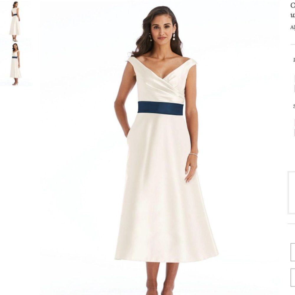 Dessy Alfred Sung Style D812 Off-the-Shoulder - NWT - With Pockets!